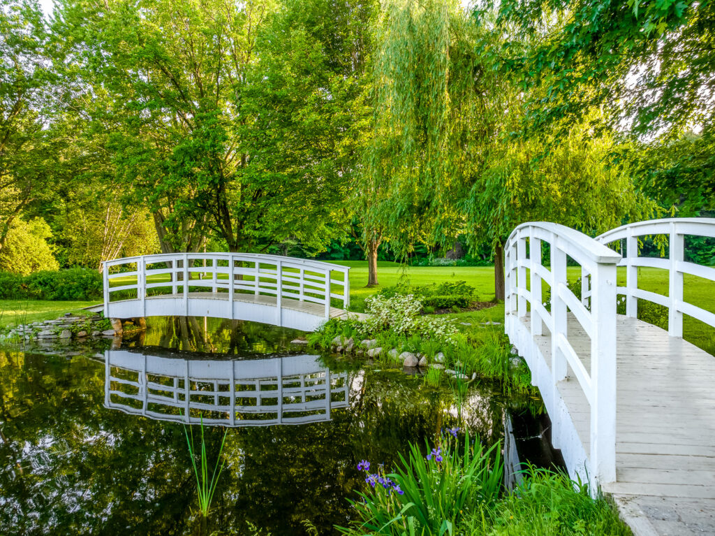 Les ponts pour se rendre à notre magnifique île de cérémonie